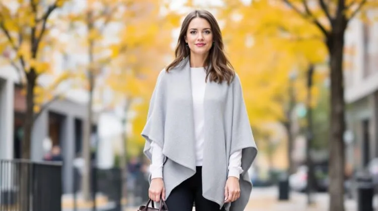 poncho en cachemire