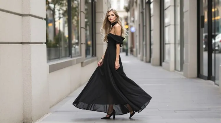 que mettre avec une longue jupe noire