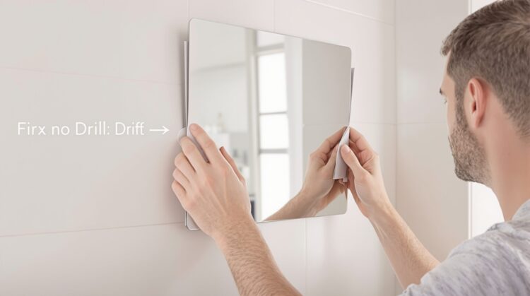 coller sur un miroir