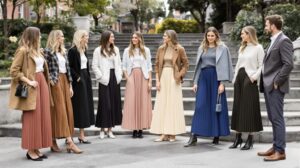 que mettre avec une jupe longue plissée