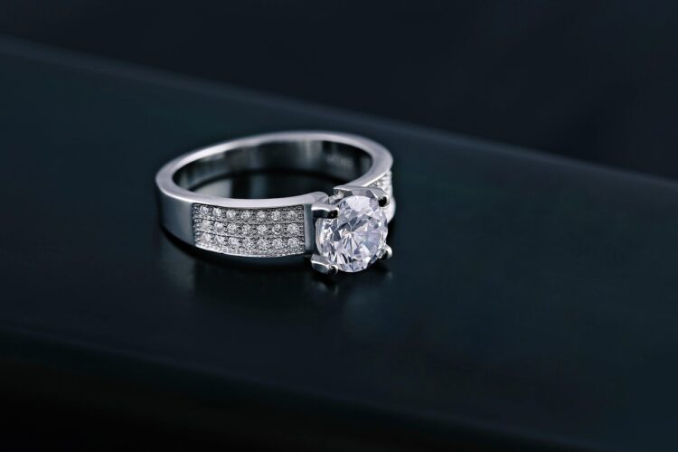 bague femme argent