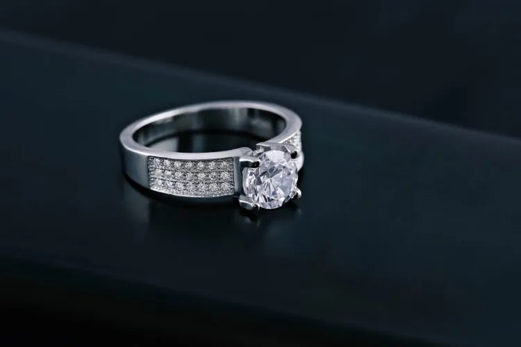 bague femme argent