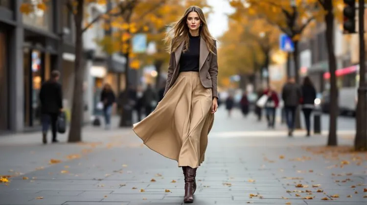 jupe longue bottes