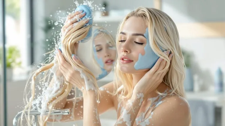 shampoing bleu pour blonde