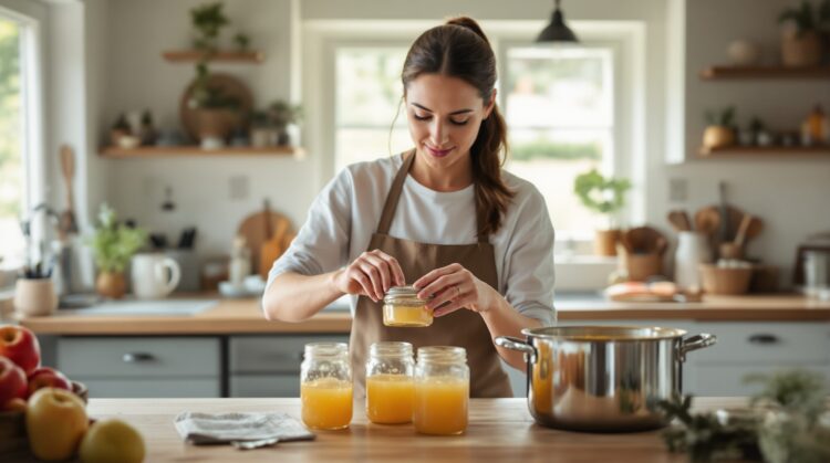 stériliser de la compote dans des pots à confiture