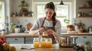 stériliser de la compote dans des pots à confiture