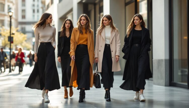 que mettre avec une longue jupe noire