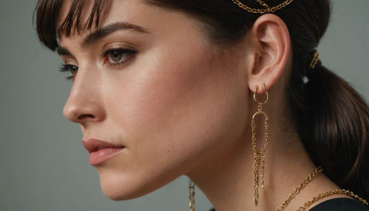 boucles d'oreilles asymétriques tendance
