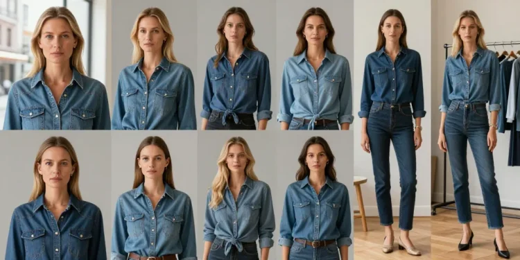 comment porter chemise jean femme