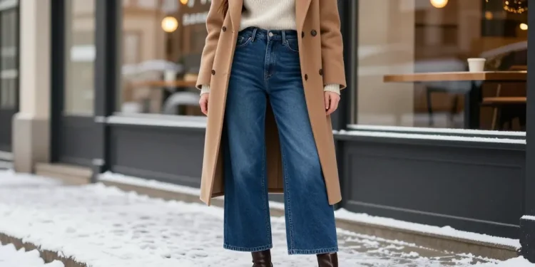 look jean large femme hiver
