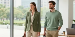 vert et beige vetement