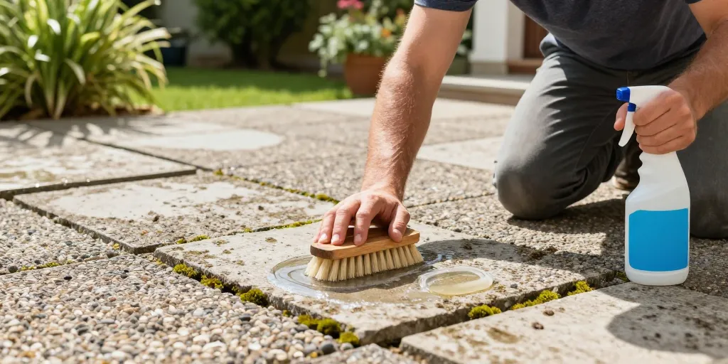 comment nettoyer des dalles gravillonnées