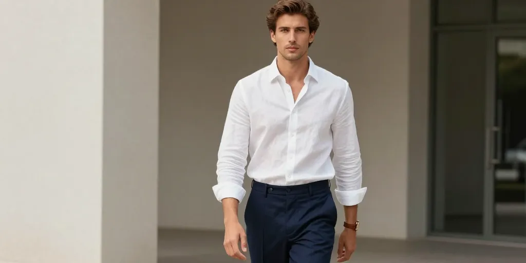 quoi mettre avec un pantalon bleu marine