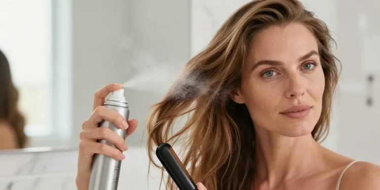 spray protecteur chaleur cheveux