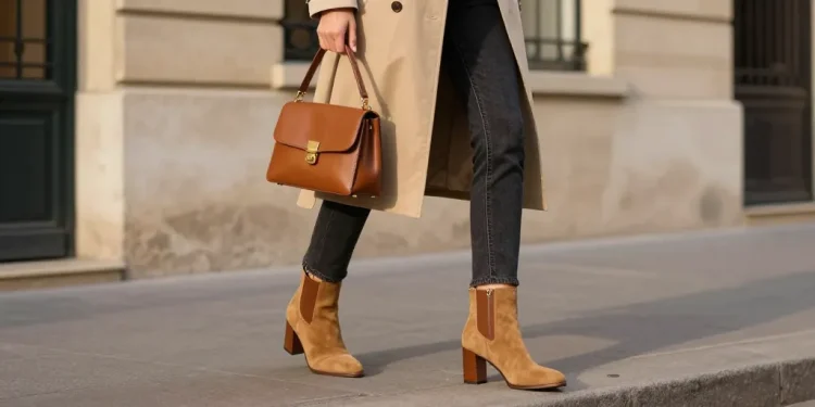 tenue avec bottines camel
